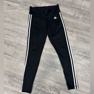 Adidas  Black and White Striped Leggings